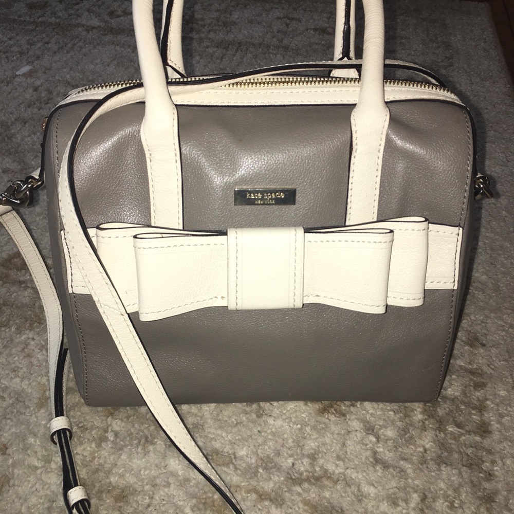 Kay spade gray bow bag